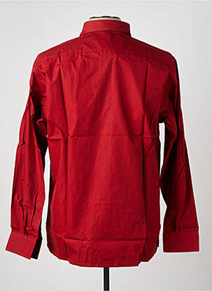 Chemise manches longues coupe droite rouge PIERRE TALAMON homme