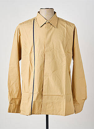 Chemise manches longues coupe droite jaune PIERRE TALAMON homme