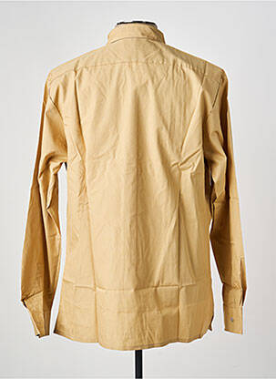 Chemise manches longues coupe droite jaune PIERRE TALAMON homme