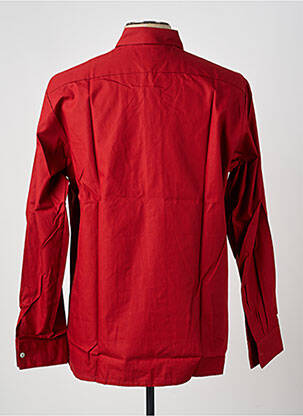Chemise manches longues coupe droite rouge PIERRE TALAMON homme