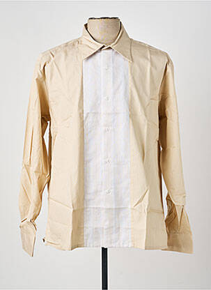 Chemise manches longues coupe droite beige PIERRE TALAMON homme
