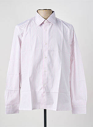 Chemise manches longues coupe droite rose PIERRE TALAMON homme