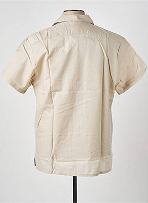 Chemise manches courtes coupe droite beige PIERRE TALAMON homme