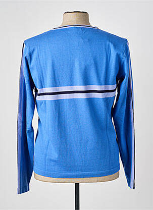 Pull col v manches longues bleu PIERRE TALAMON homme