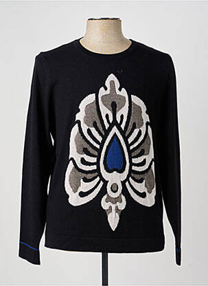 Pull stretch manches longues noir PIERRE TALAMON homme