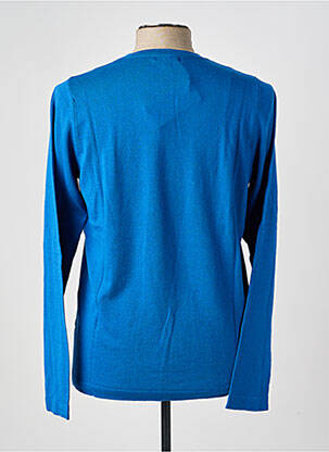 Pull stretch manches longues bleu PIERRE TALAMON homme