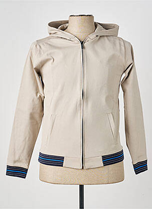 Veste casual resserrée sur le bas beige PIERRE TALAMON homme
