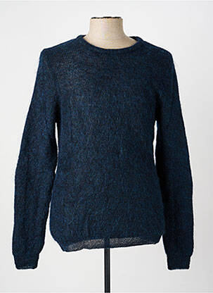 Pull stretch manches longues bleu PIERRE TALAMON homme