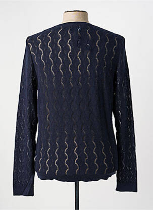 Pull col v manches longues bleu PIERRE TALAMON homme