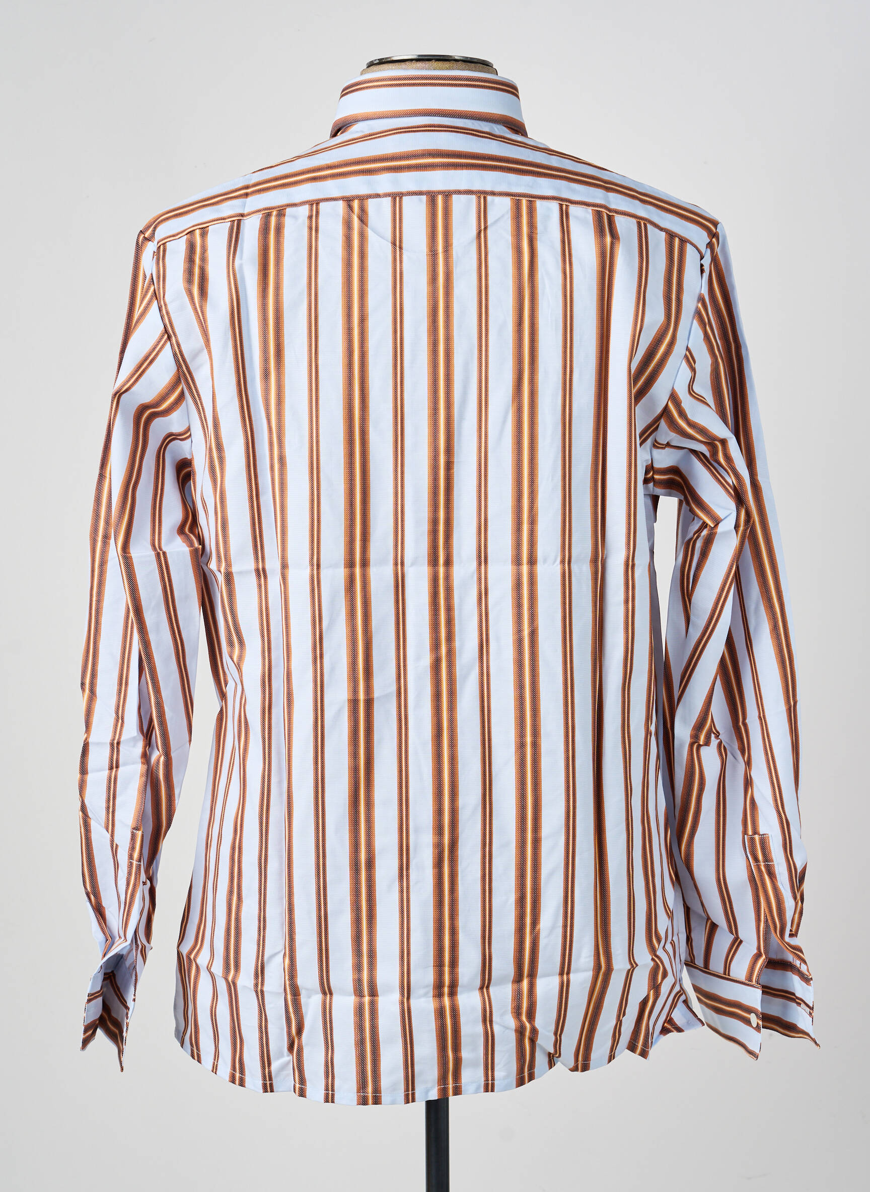Chemise manches longues coupe droite marron PIERRE TALAMON homme