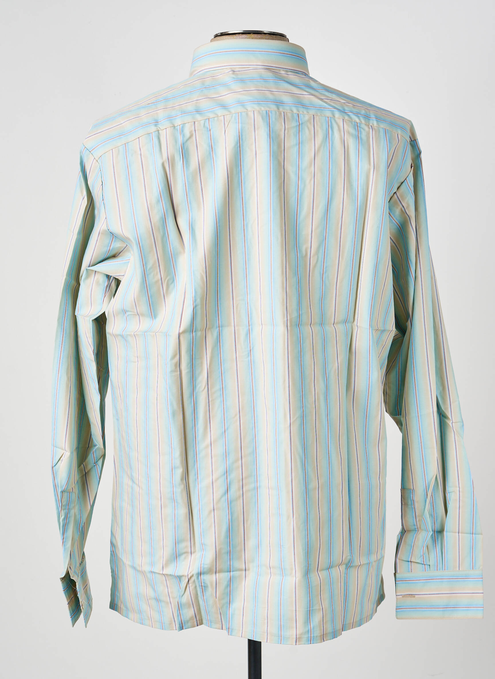 Chemise manches longues coupe droite bleu PIERRE TALAMON homme