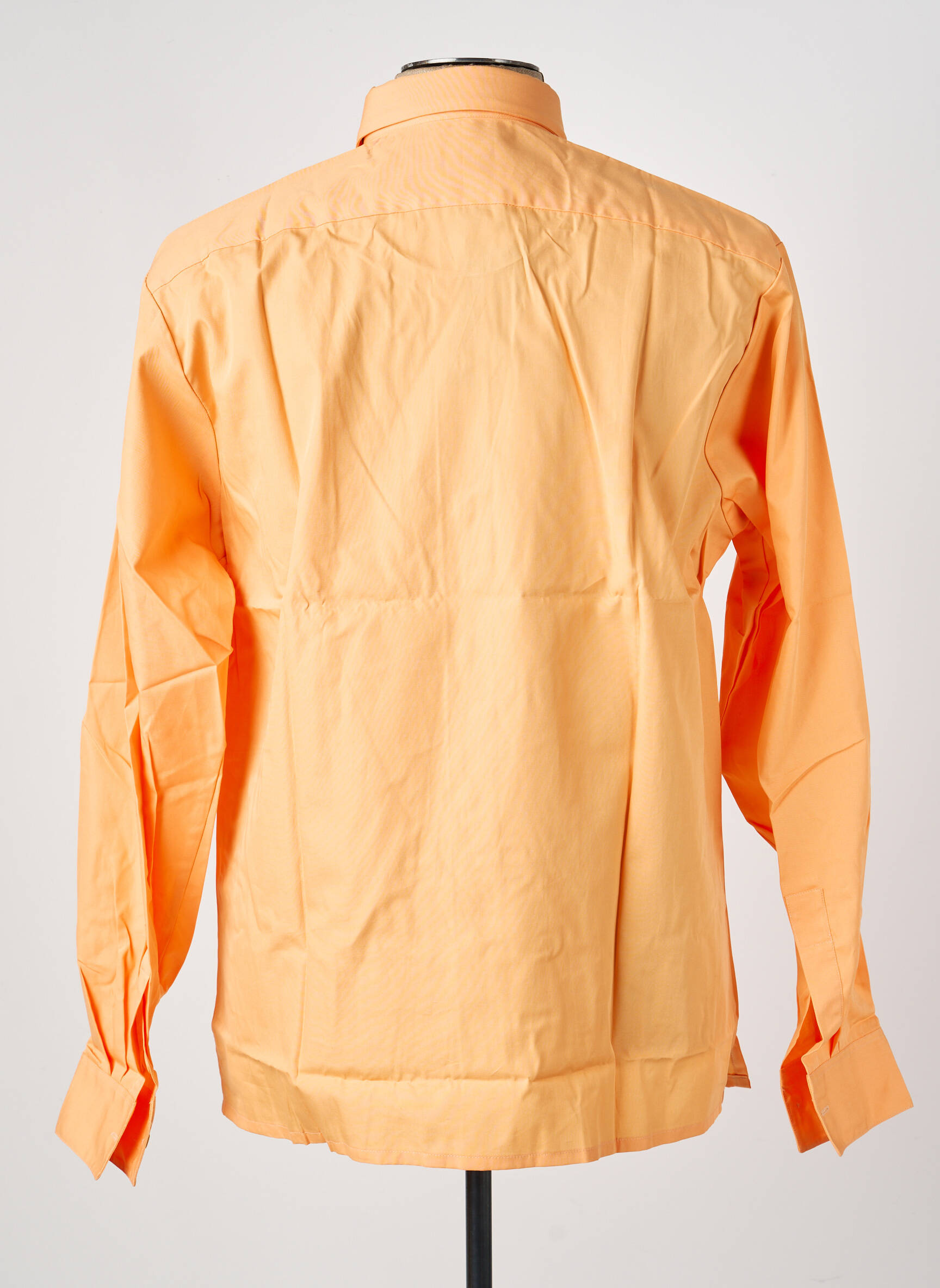 Chemise manches longues coupe droite orange PIERRE TALAMON homme