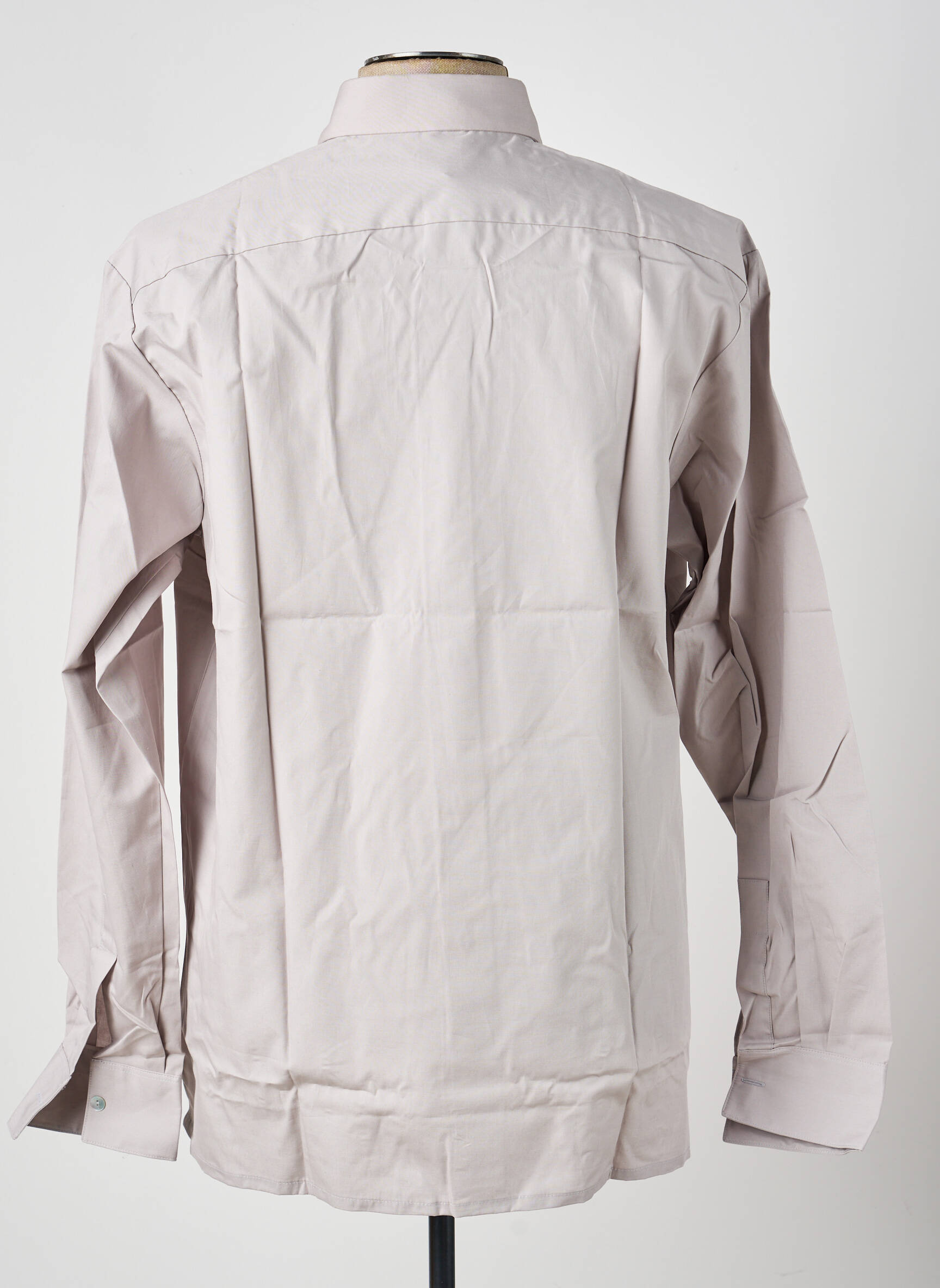 Chemise manches longues coupe droite gris PIERRE TALAMON homme
