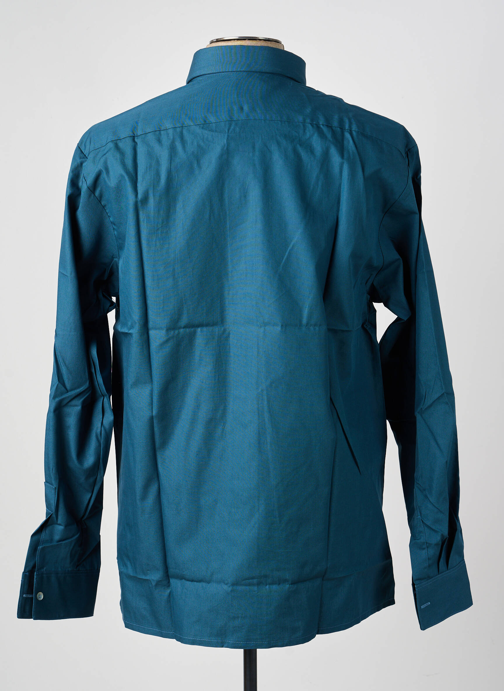 Chemise manches longues coupe droite bleu PIERRE TALAMON homme