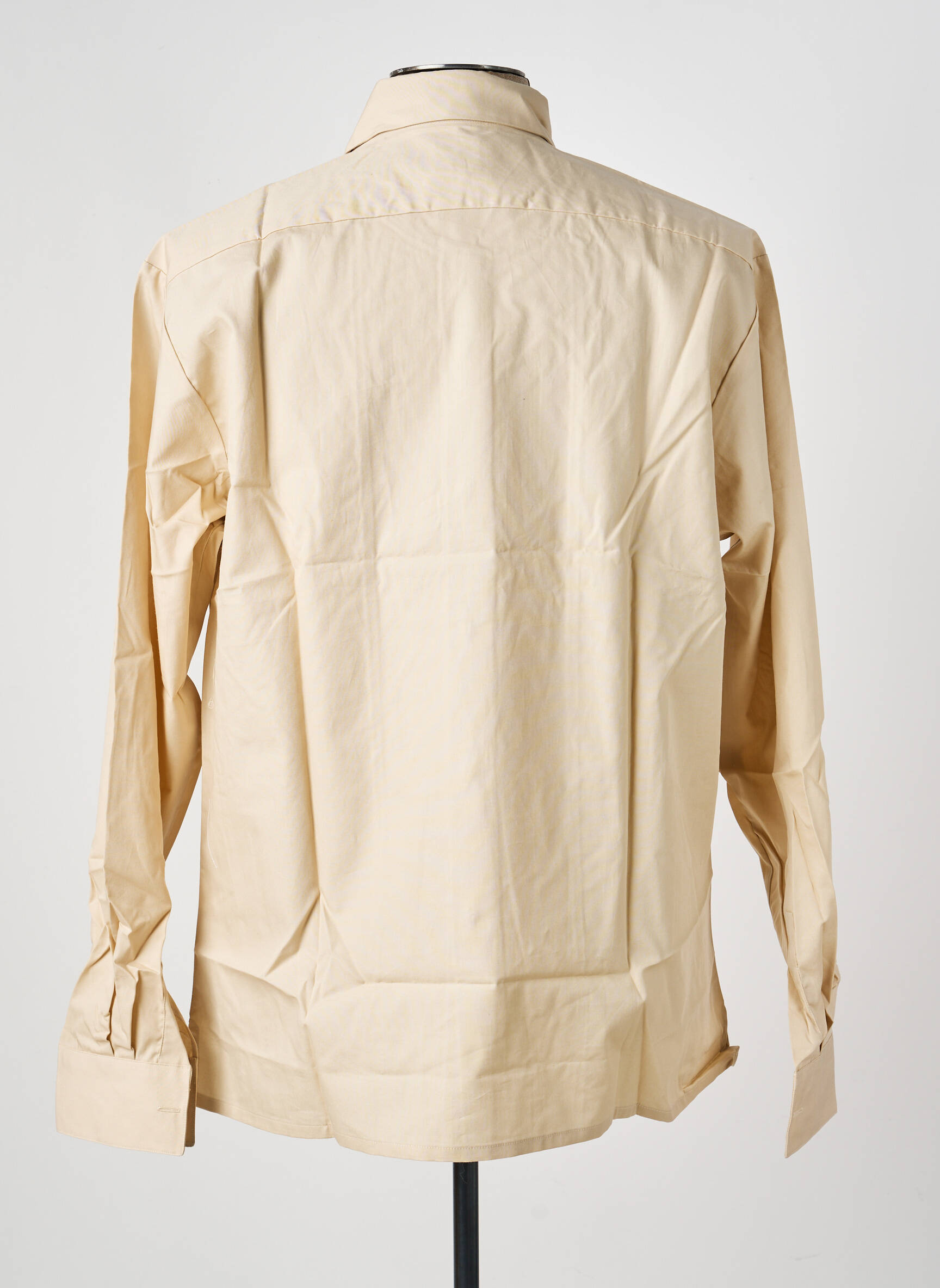 Chemise manches longues coupe droite beige PIERRE TALAMON homme