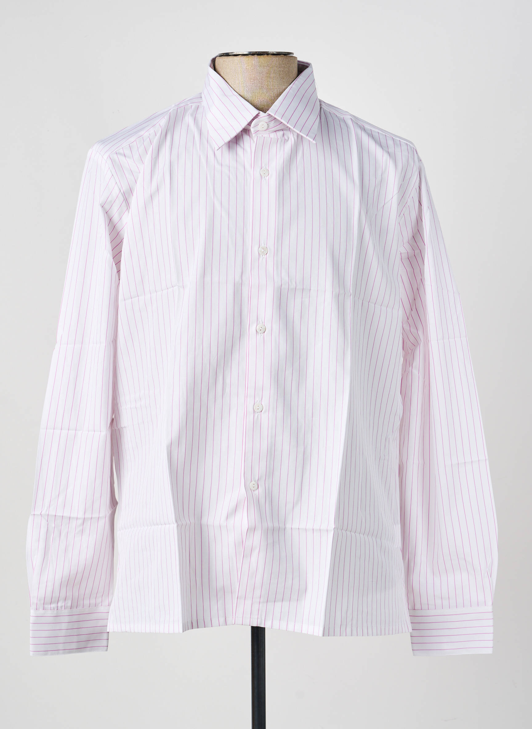 Chemise manches longues coupe droite rose PIERRE TALAMON homme