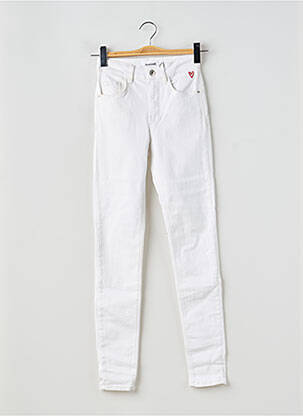Jeans coupe slim stretch taille normale blanc DESIGUAL femme