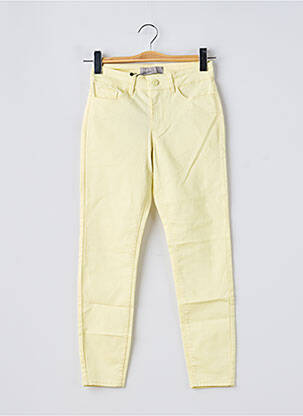 Pantalon slim tissage popeline taille normale jaune VERO MODA femme