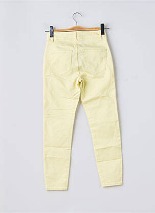 Pantalon slim tissage popeline taille normale jaune VERO MODA femme