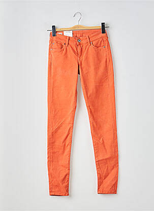 Pantalon slim tissage popeline taille normale orange PEPE JEANS femme
