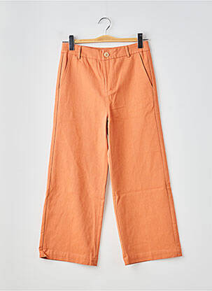 Pantalon large fermeture zippée sous rabat boutonné taille normale orange GRACE & MILA femme