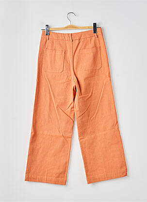 Pantalon large fermeture zippée sous rabat boutonné taille normale orange GRACE & MILA femme