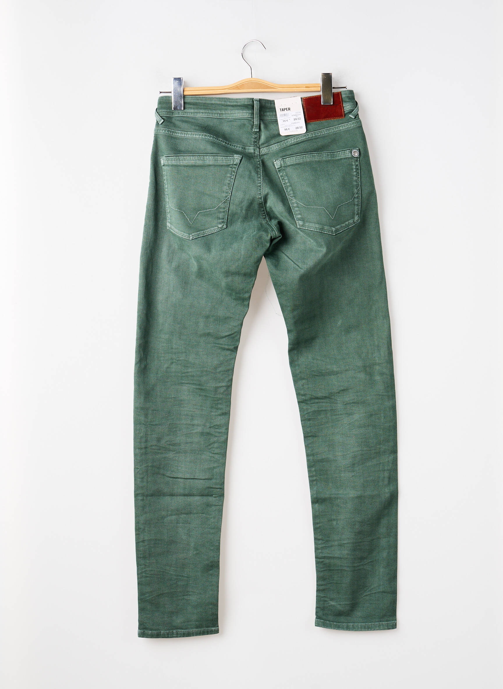Jeans coupe slim stretch taille normale vert PEPE JEANS homme
