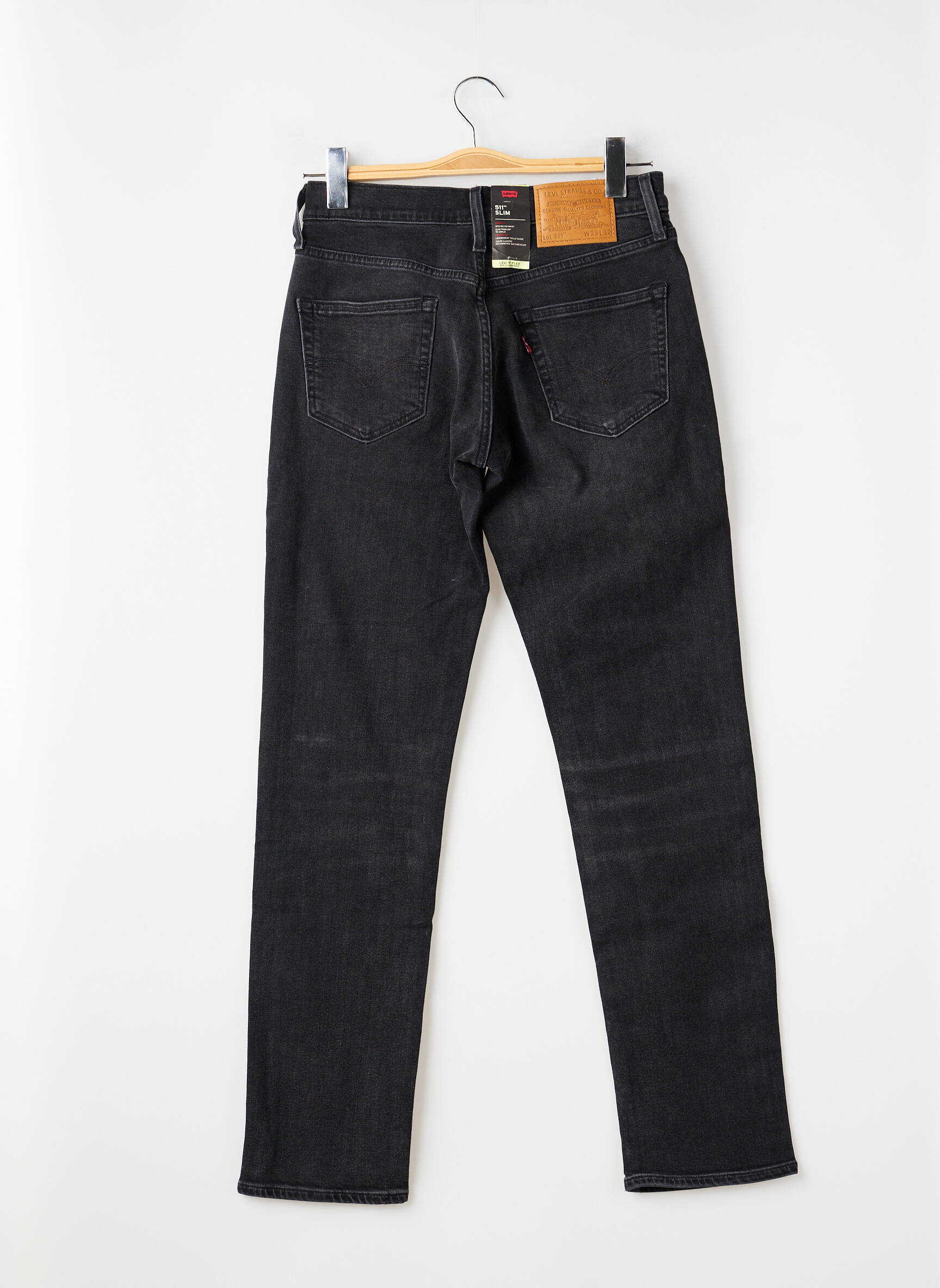 Jeans coupe slim stretch taille normale noir LEVI'S homme