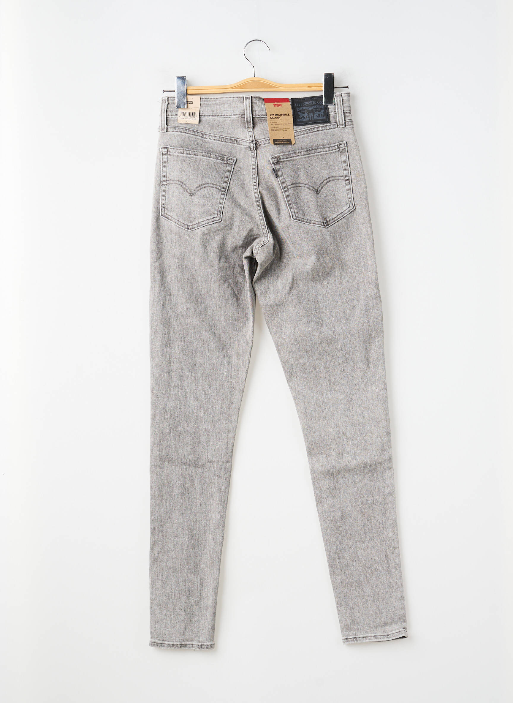 Jeans coupe slim stretch taille normale gris LEVI'S homme