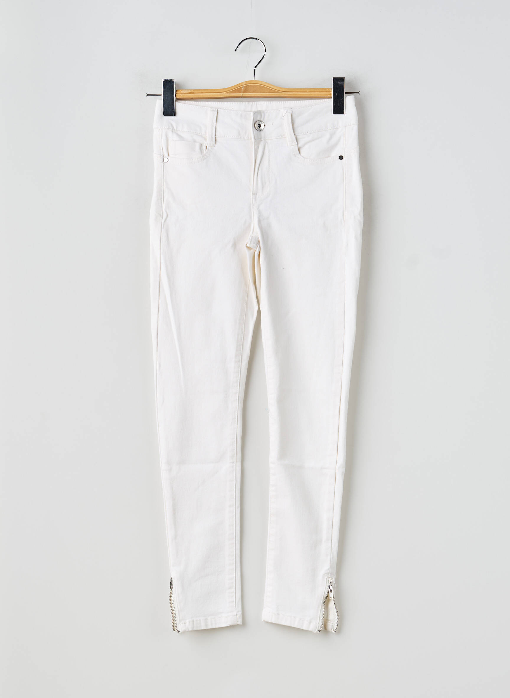 Pantalon slim tissage popeline taille normale blanc LPB LES PETITES BOMBES  femme