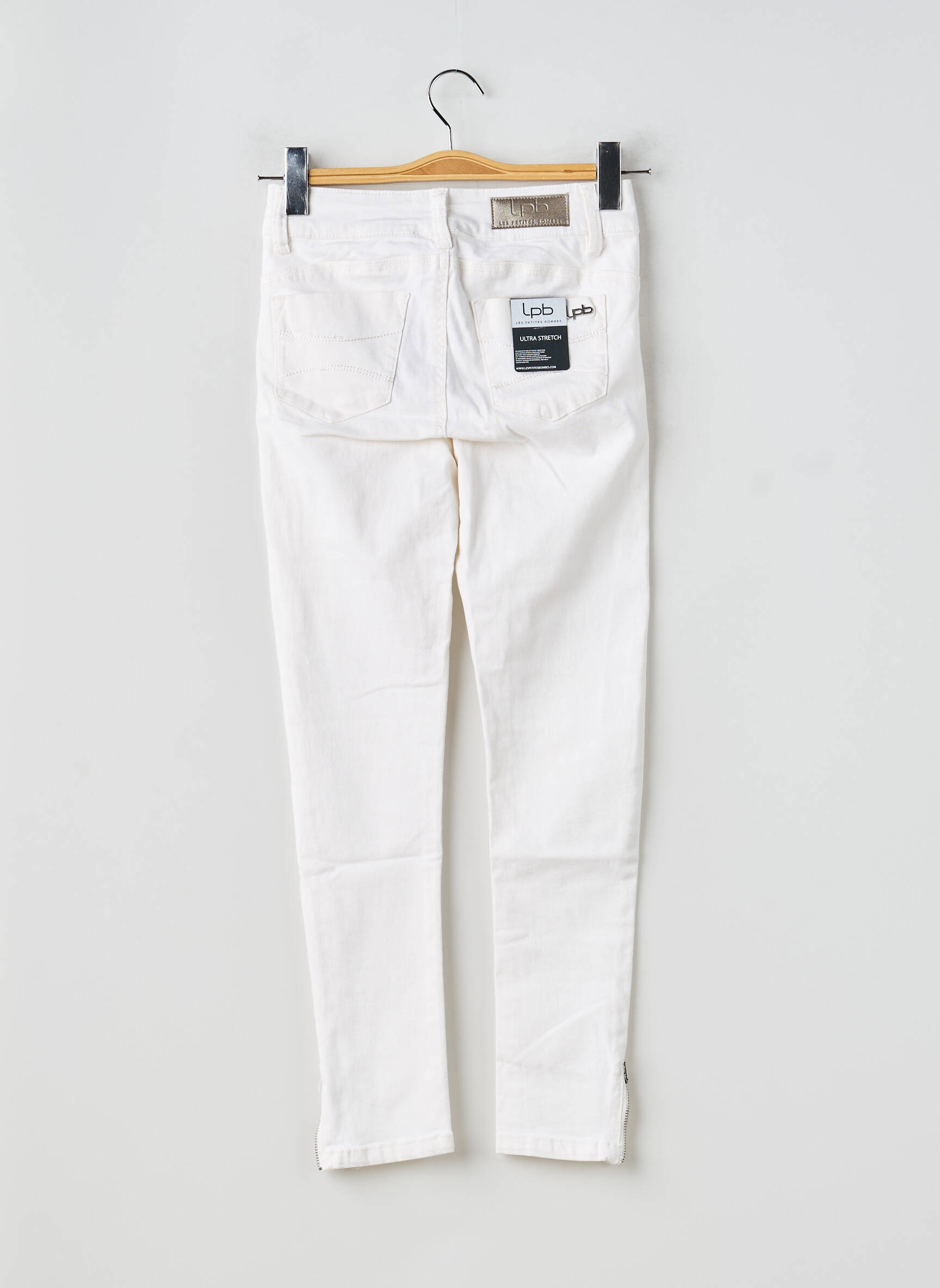 Pantalon slim tissage popeline taille normale blanc LPB LES PETITES BOMBES  femme