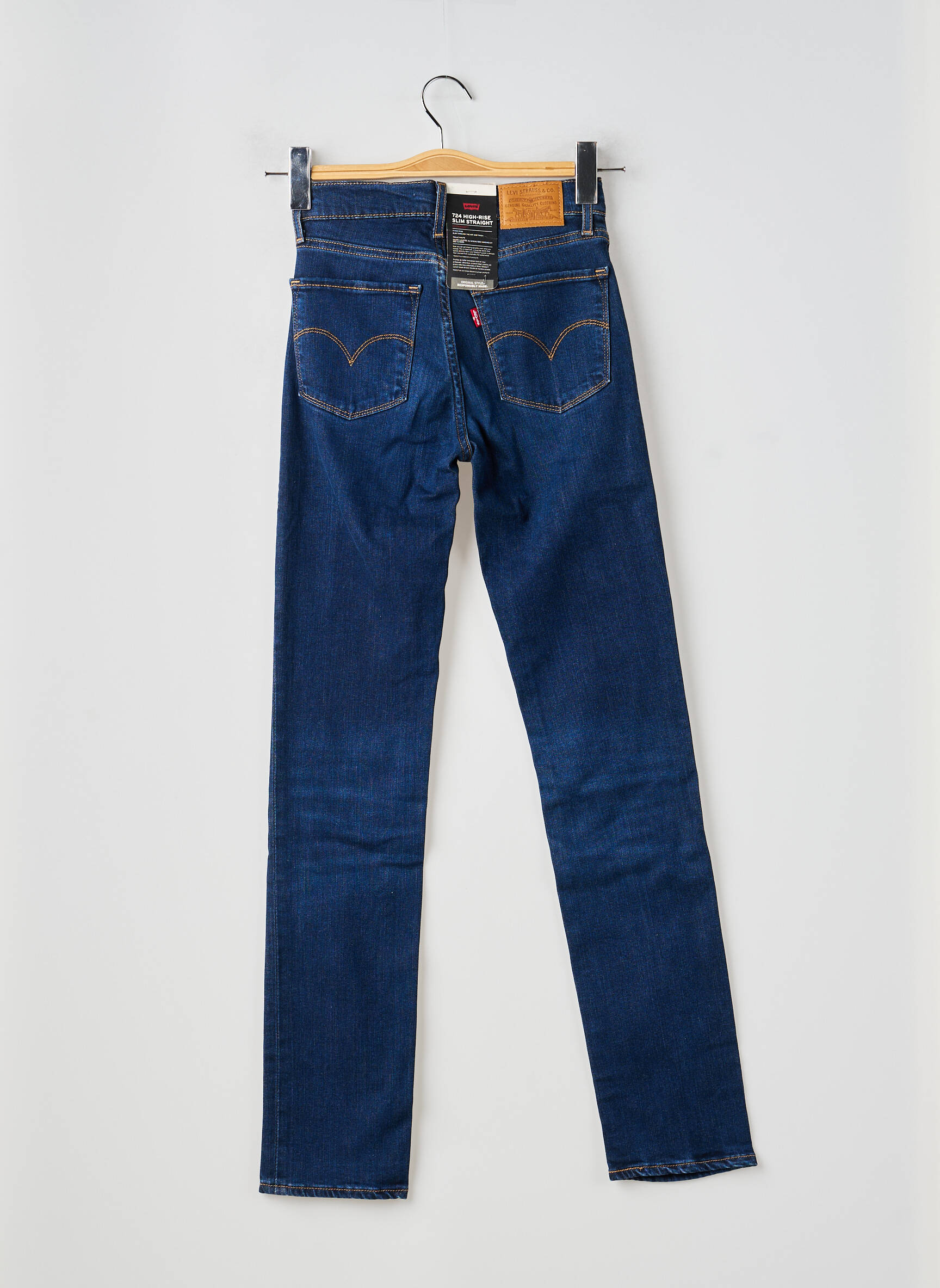 Jeans coupe slim stretch taille normale bleu LEVI'S femme