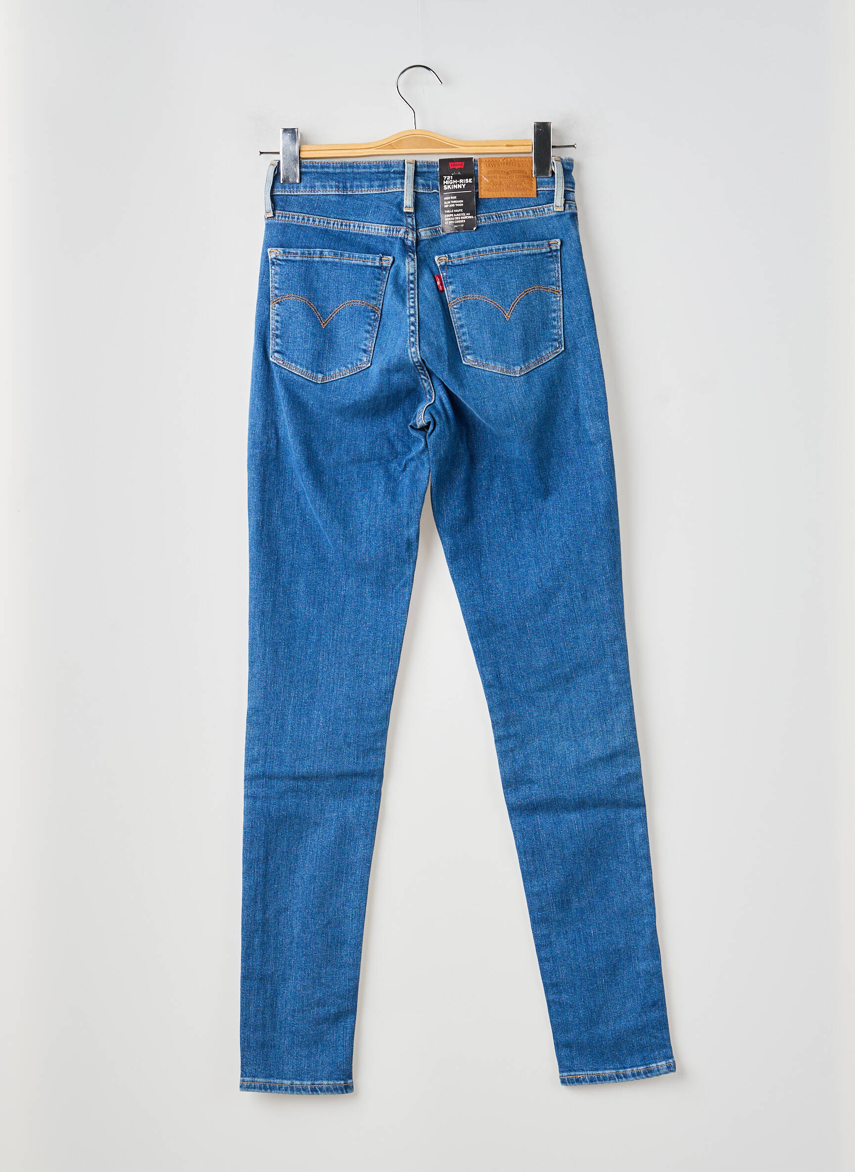Jeans coupe slim stretch taille normale bleu LEVI'S femme