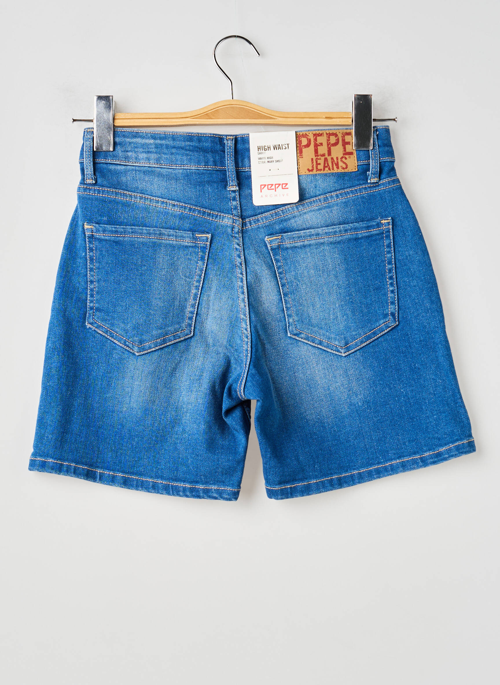 Short tissage denim taille normale bleu PEPE JEANS femme