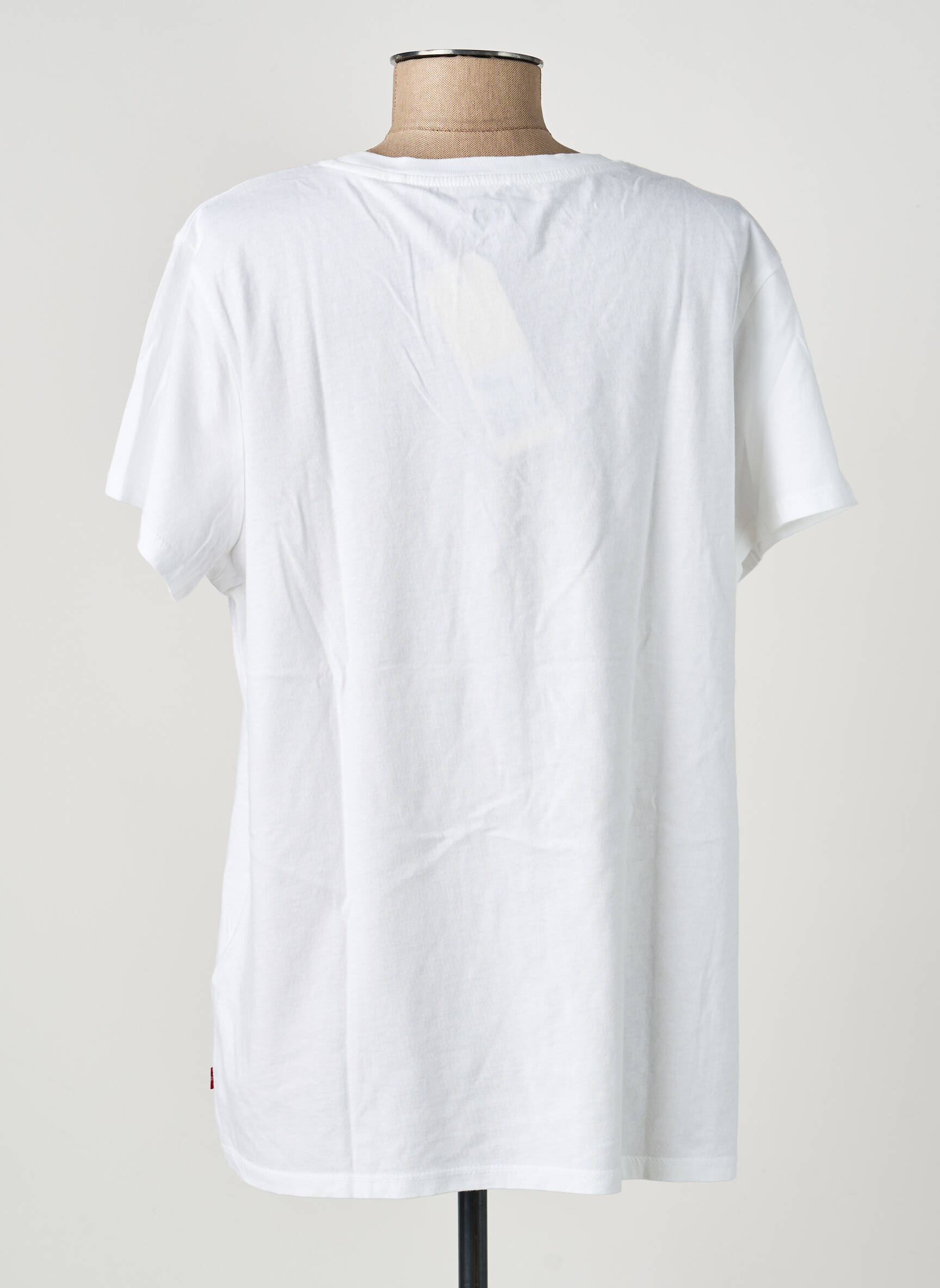 T-shirt sérigraphie floquée manches courtes blanc LEVI'S femme