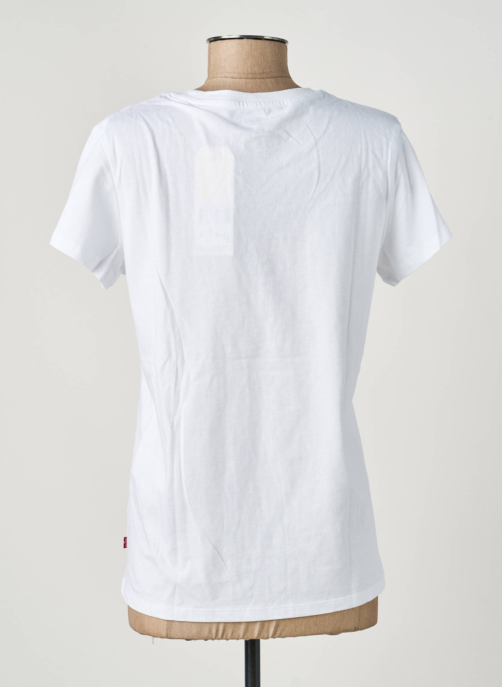 T-shirt sérigraphie floquée manches courtes blanc LEVI'S femme