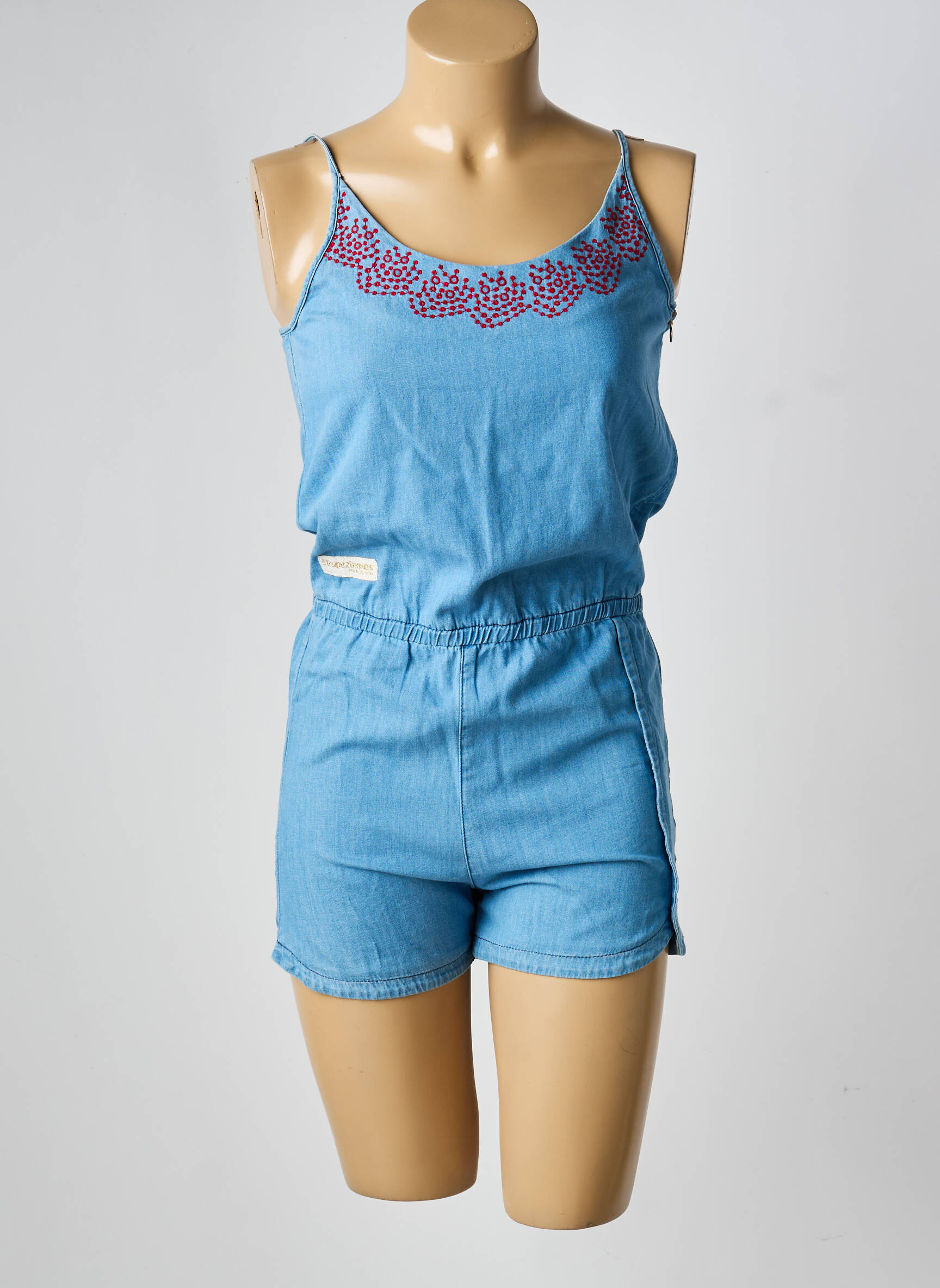 Combishort fines bretelles fines bretelles bleu LES TROPEZIENNES PAR M.BELARBI femme