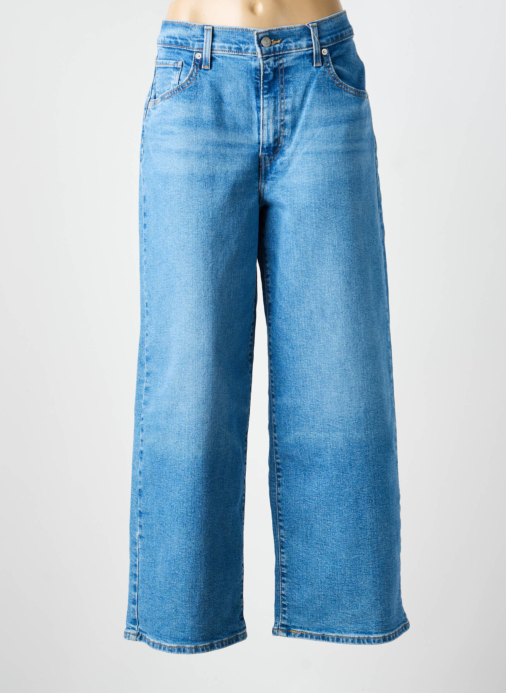 Jeans coupe large stretch taille normale bleu LEVI'S femme