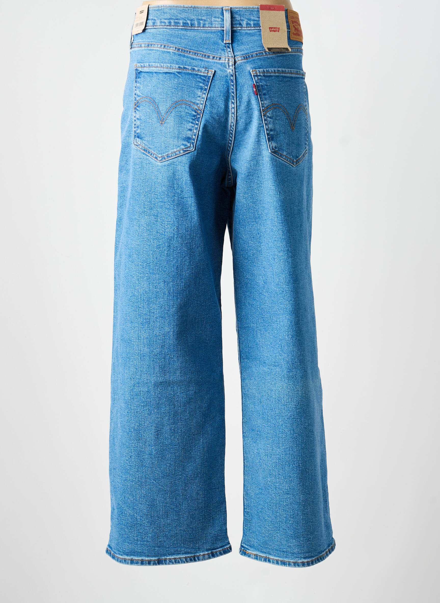 Jeans coupe large stretch taille normale bleu LEVI'S femme