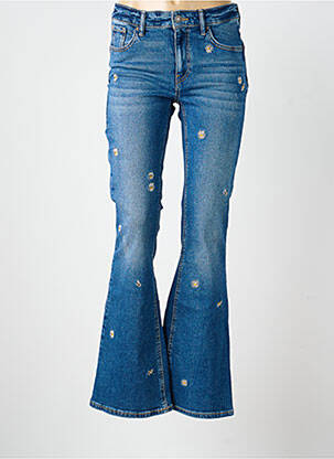 Jean coupe flare stretch bleu DESIGUAL femme