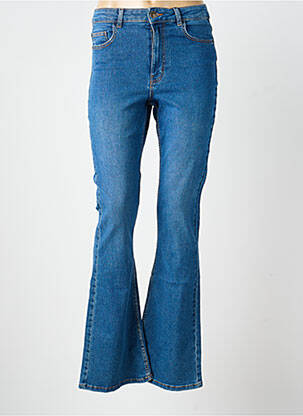 Jean coupe flare stretch taille haute bleu PIECES femme