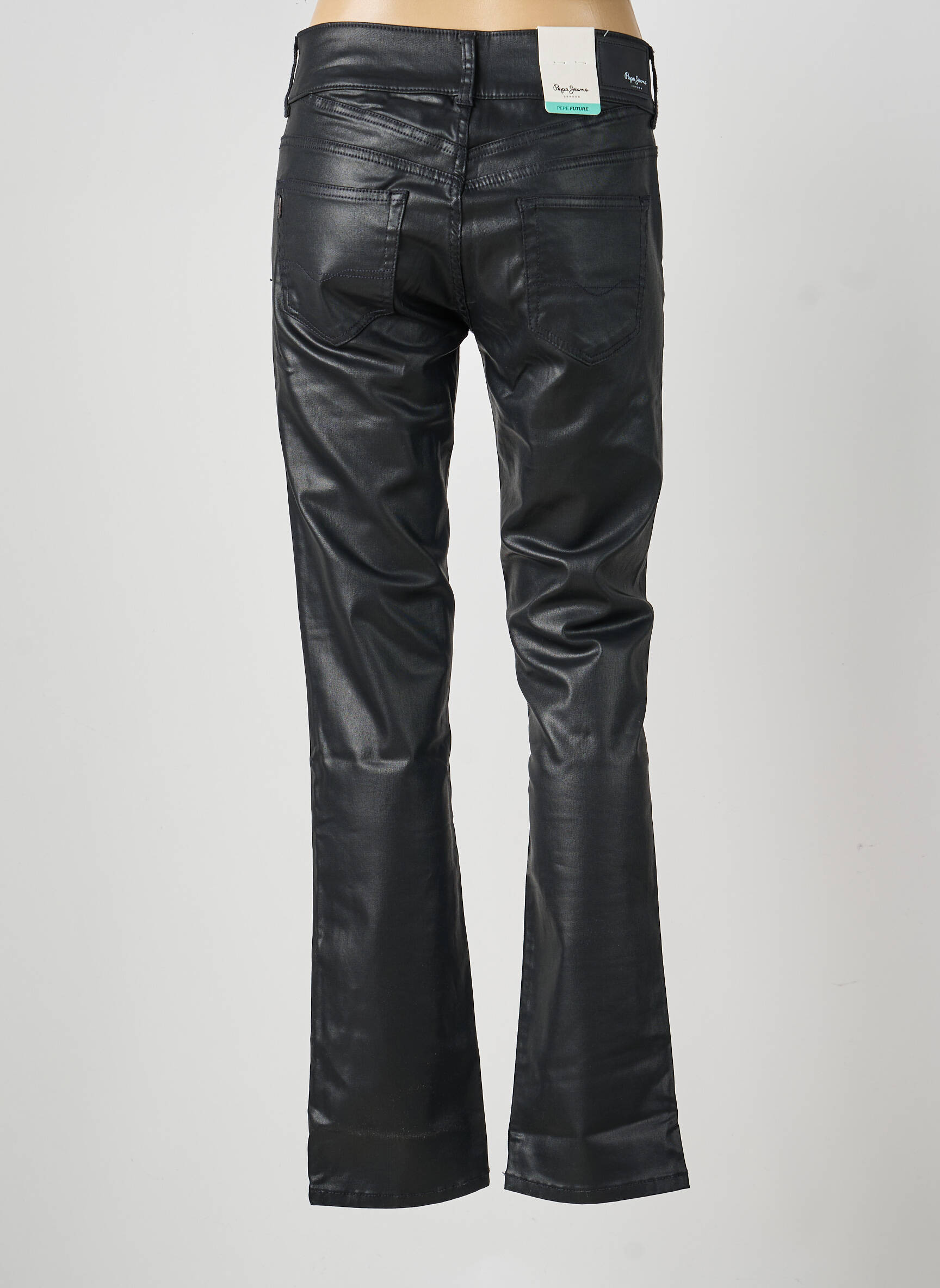 Pantalon slim tissage enduit taille normale noir PEPE JEANS femme