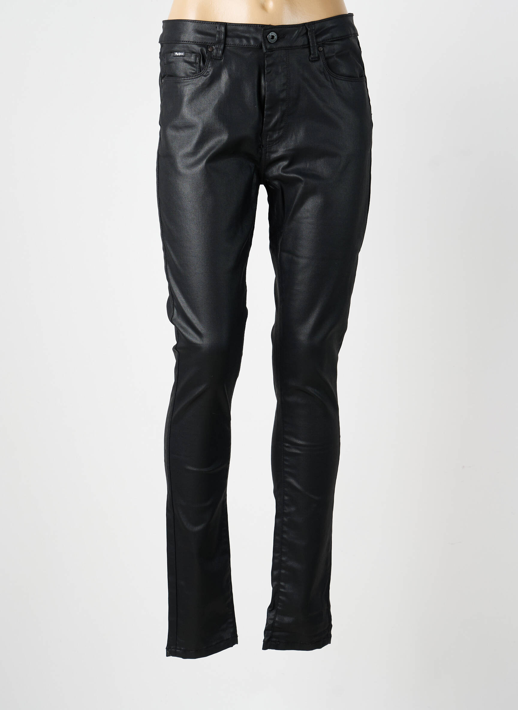 Pantalon slim tissage enduit taille normale noir PEPE JEANS femme