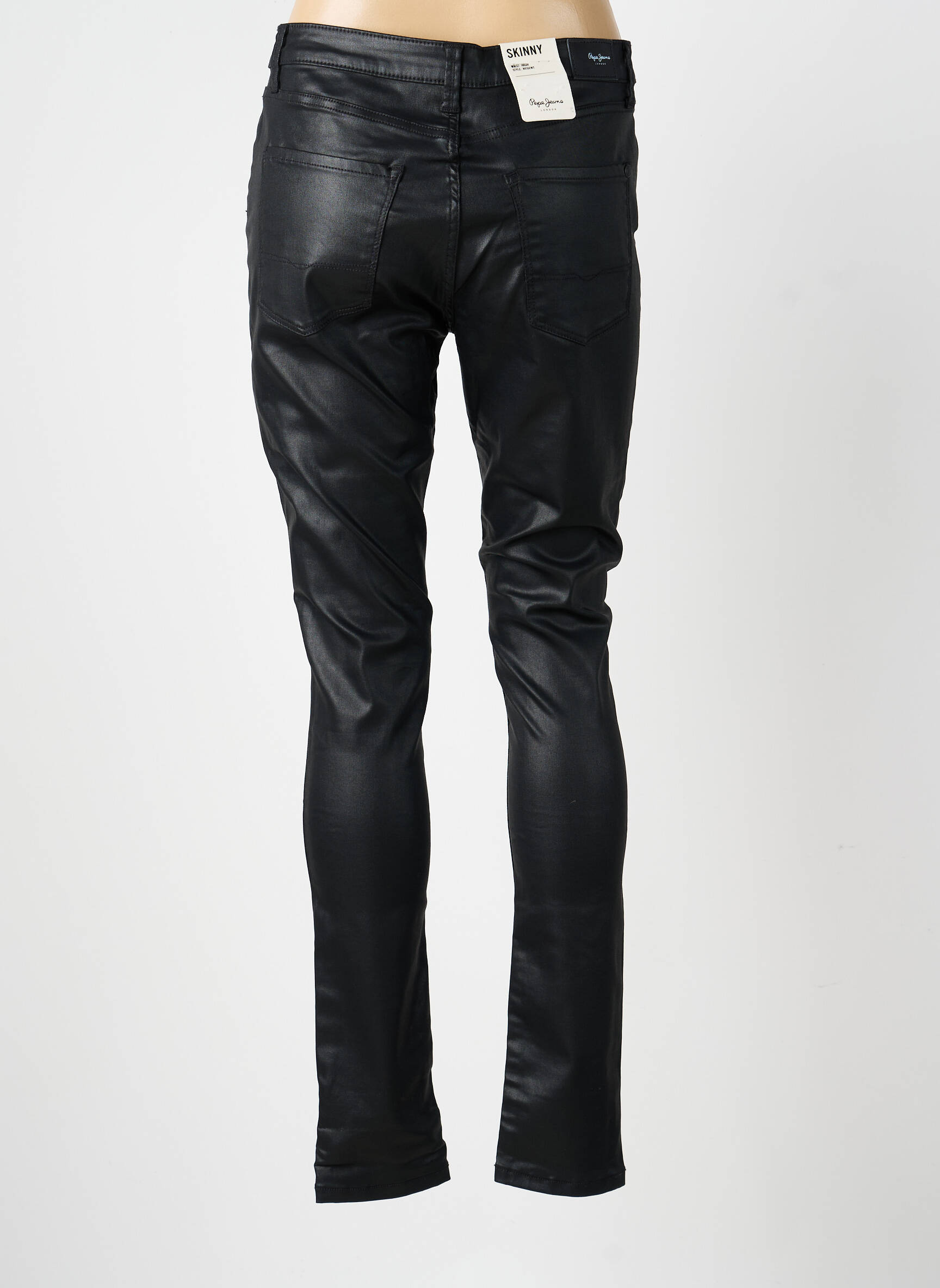 Pantalon slim tissage enduit taille normale noir PEPE JEANS femme