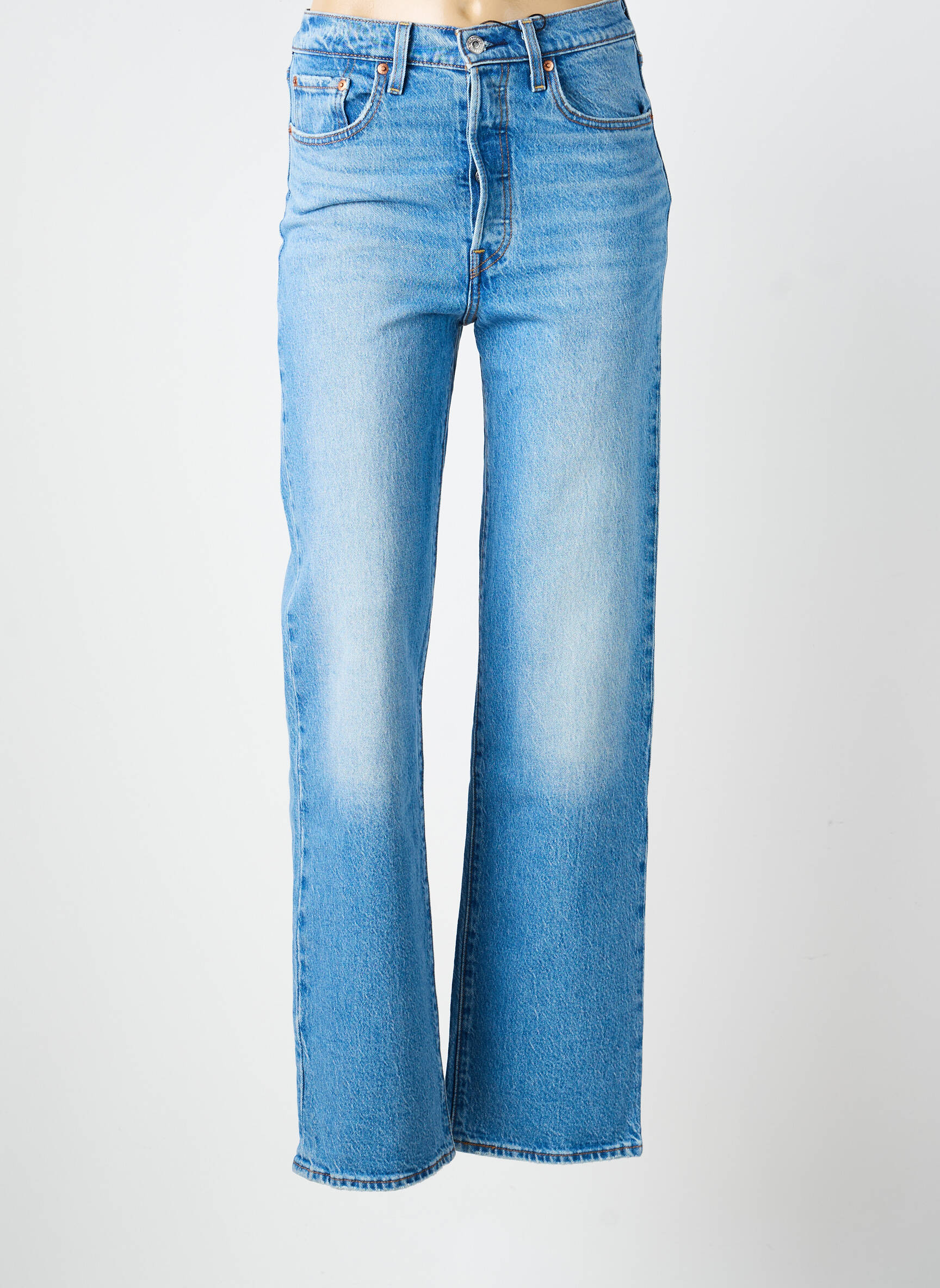 Jeans coupe droite taille haute taille haute bleu LEVI'S femme