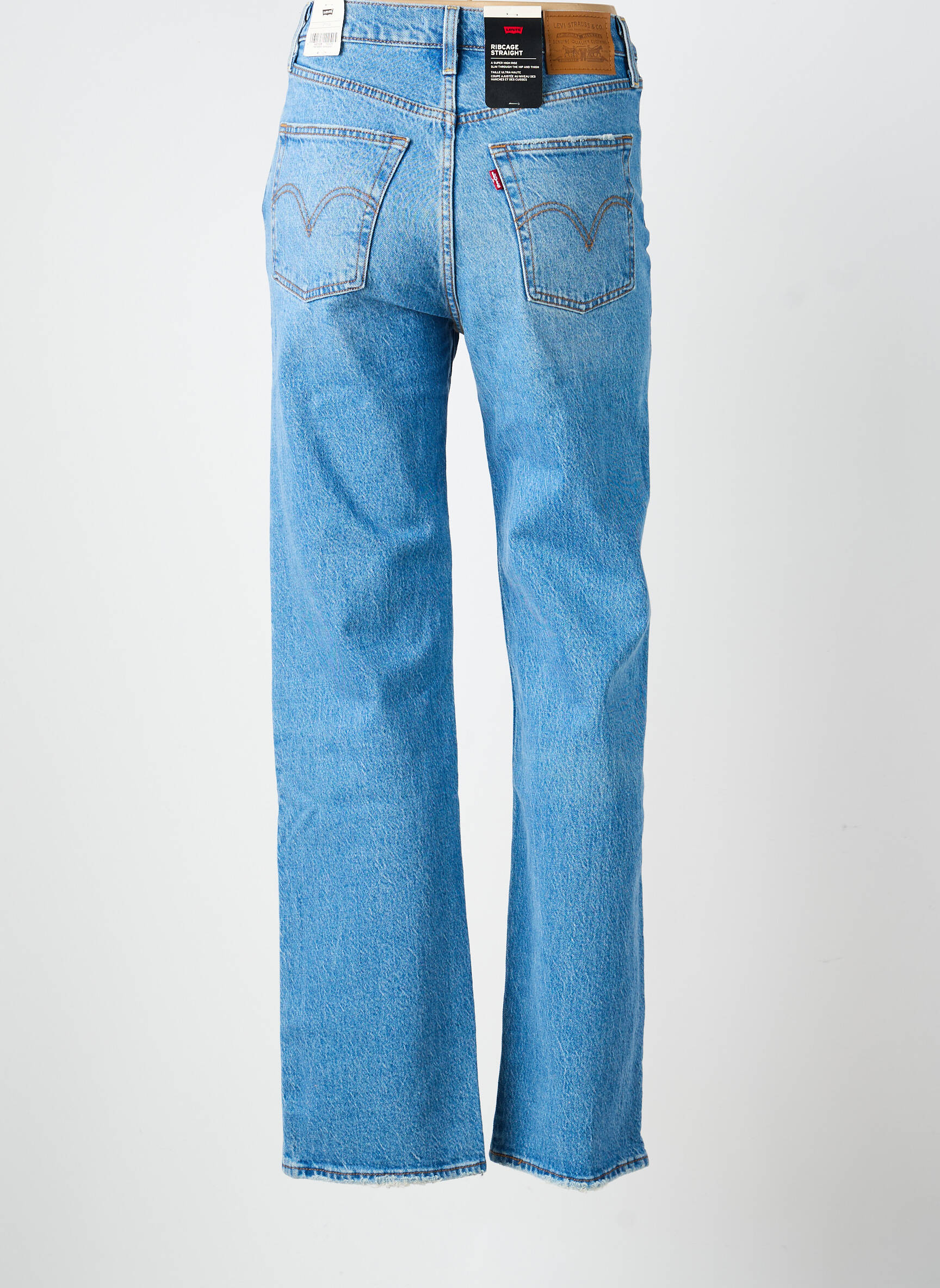 Jeans coupe droite taille haute taille haute bleu LEVI'S femme