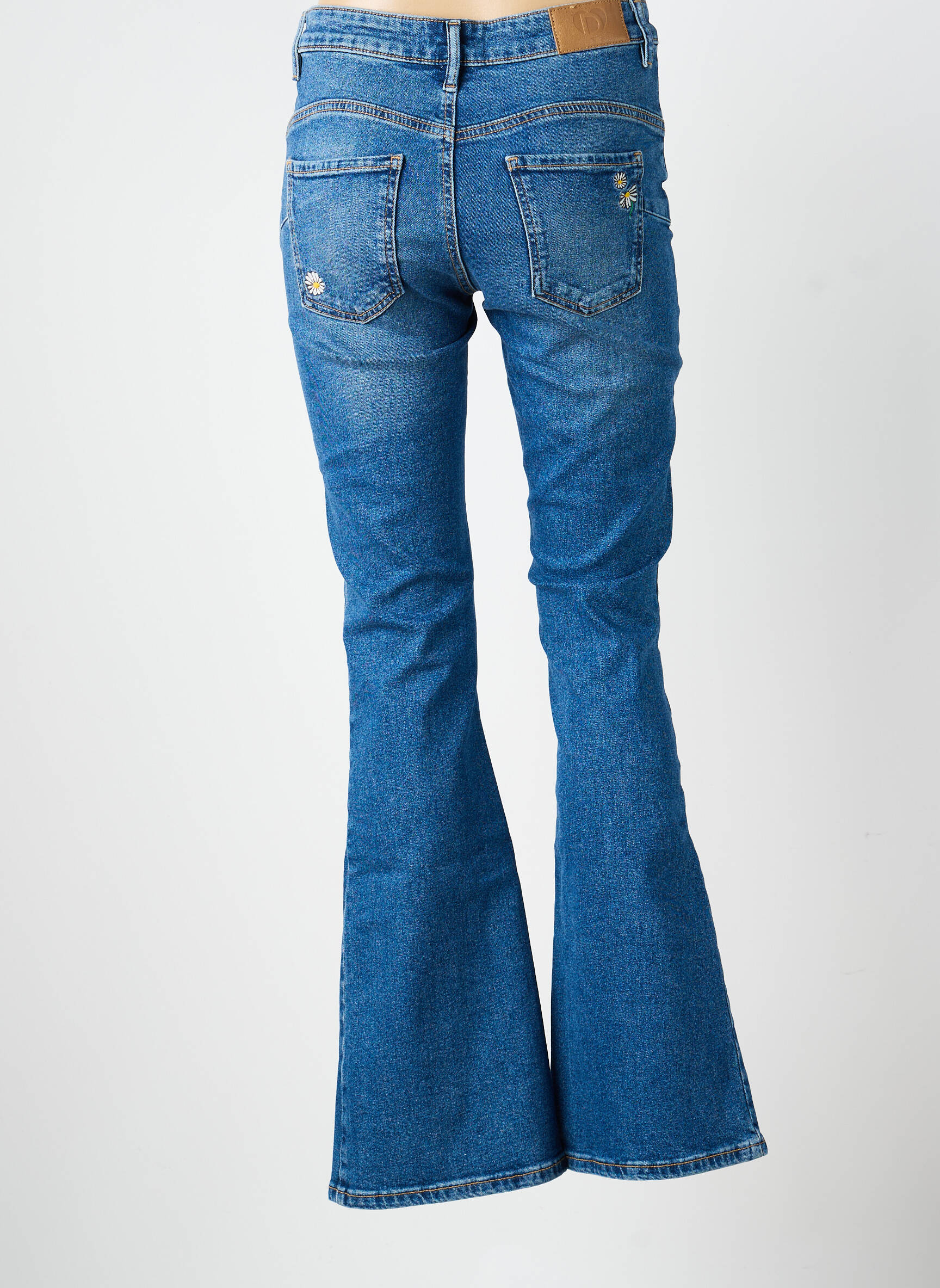 Jean coupe flare stretch bleu DESIGUAL femme