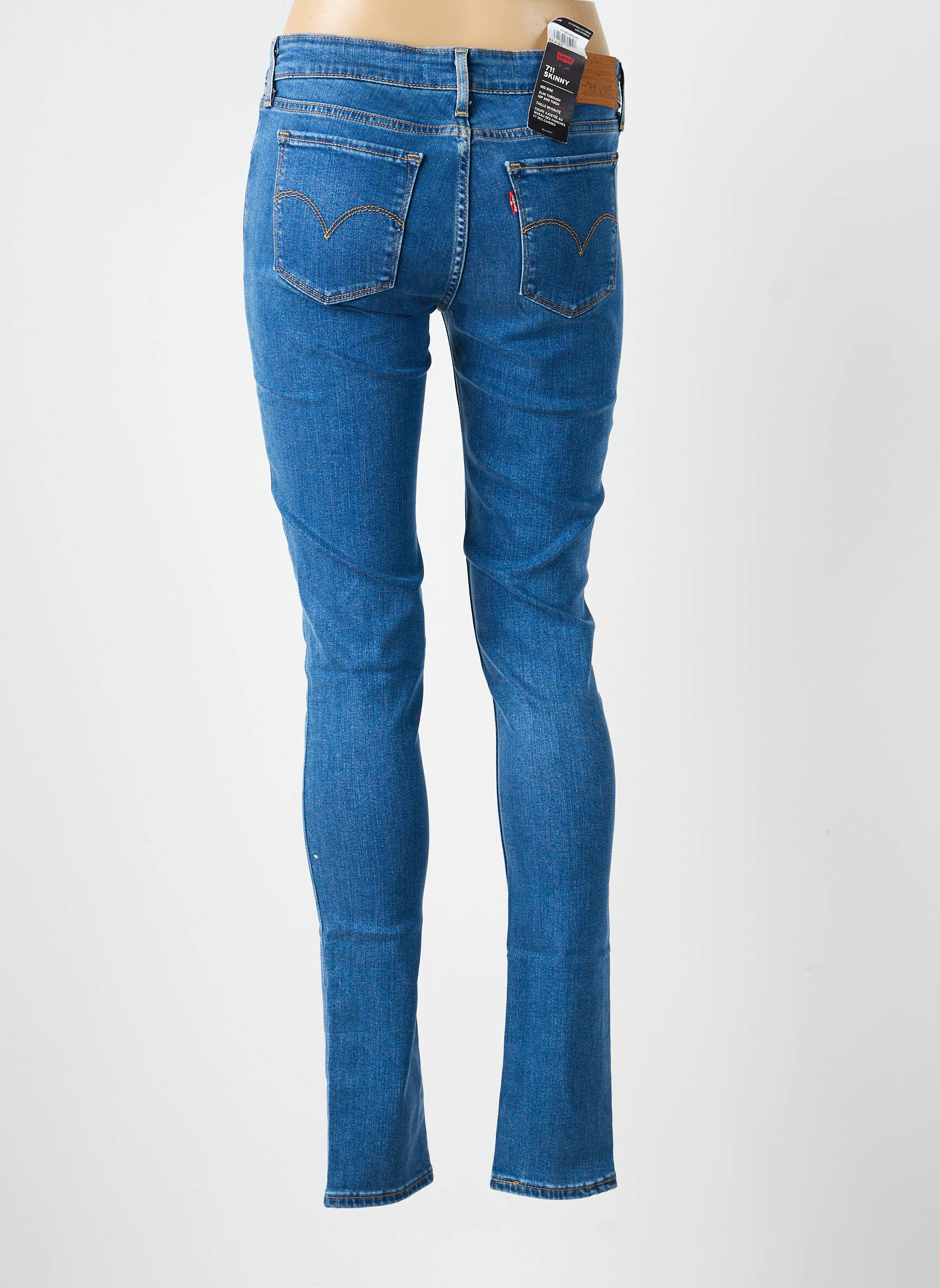 Jeans skinny stretch taille basse bleu LEVI'S femme