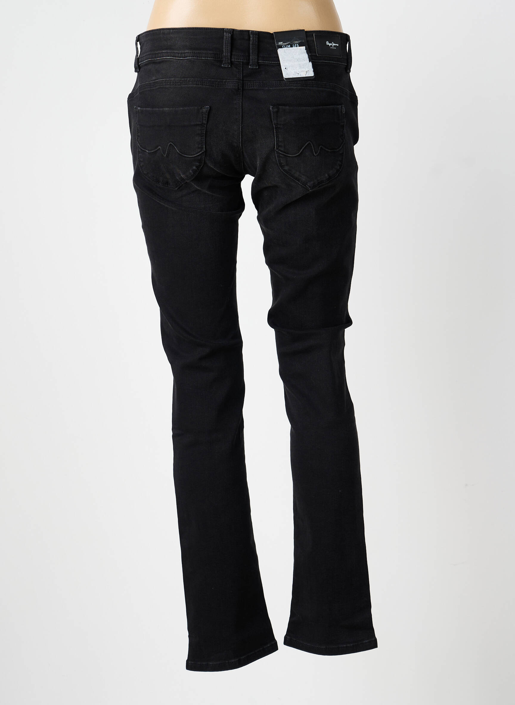 Jeans coupe slim stretch taille normale noir PEPE JEANS femme