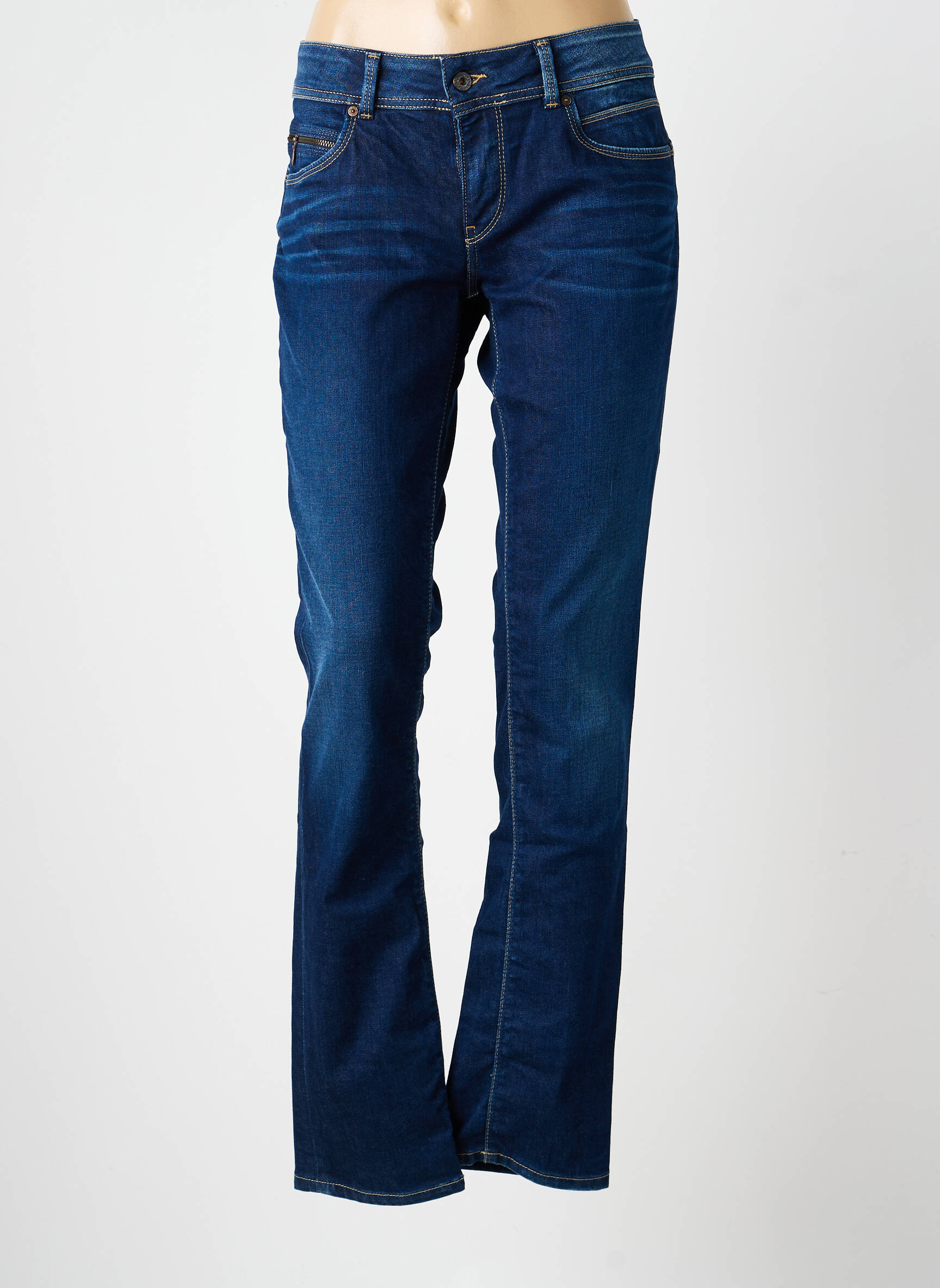 Jeans coupe slim stretch taille normale bleu PEPE JEANS femme